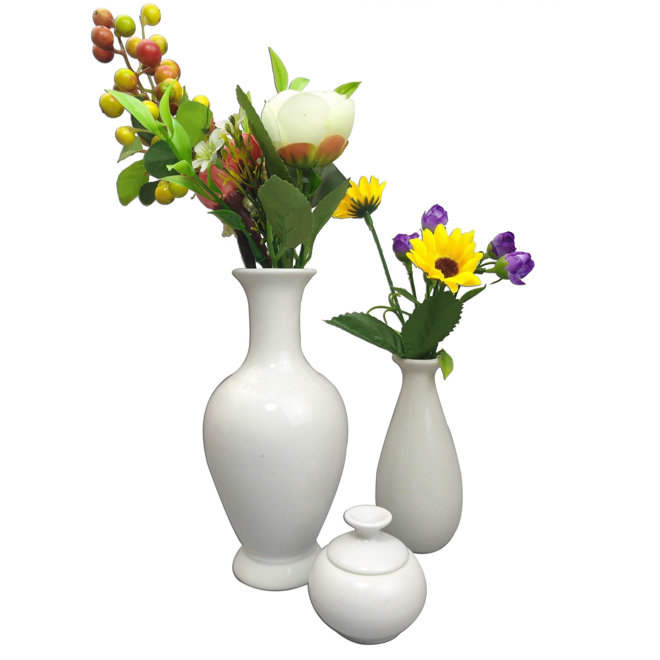 3 Little Buddies Ceramic Bud Vase Small Vases Jar For Etsy