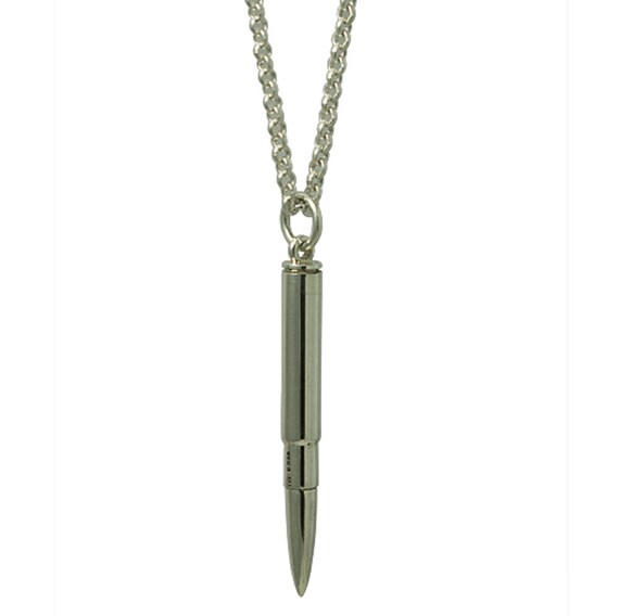 Bullet Necklace With Secret Compartment Etsy