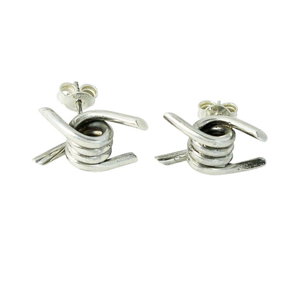 Barbed wire on sale stud earrings