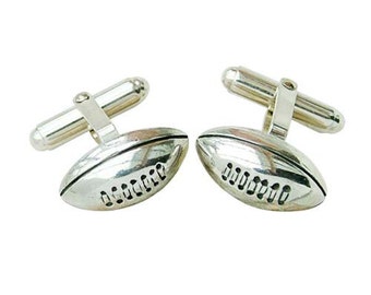 Gemelli Da Rugby In Moneta Vera – Accessorio Per Appassionati, Confezione Argento, Taglia Unica, Ideale Per Compleanni E Ricorrenze