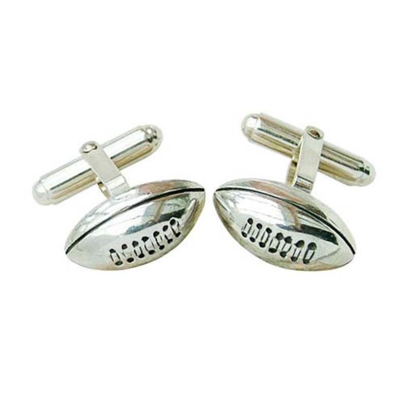 Rugby Ball Cufflinks Hand Made in Sterling Silverrugbyrugby Etsy