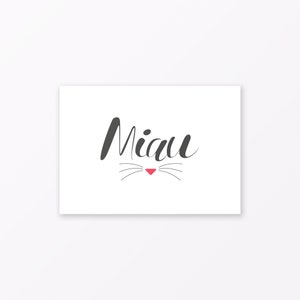 Cartolina "Miau" A6