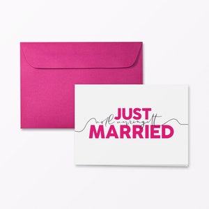 Carta piegata LineArt "Just married" con copertina inclusa