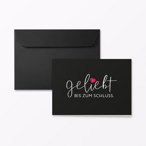 Carte de deuil « Bien-aimé » Carte pliante A6 incl. enveloppe + finition au choix