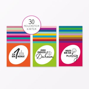 30-set de jalons cartes carrées « Bébés première année »