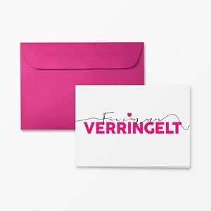 Gevouwen kaart LineArt "Voor altijd gereduceerd" incl. envelop