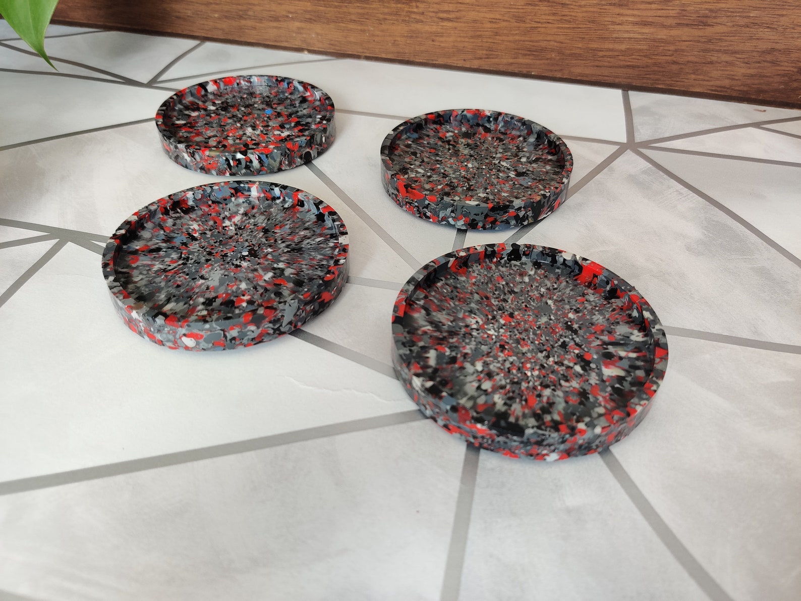 Recycled Circular Plastic Coasters Etsy
