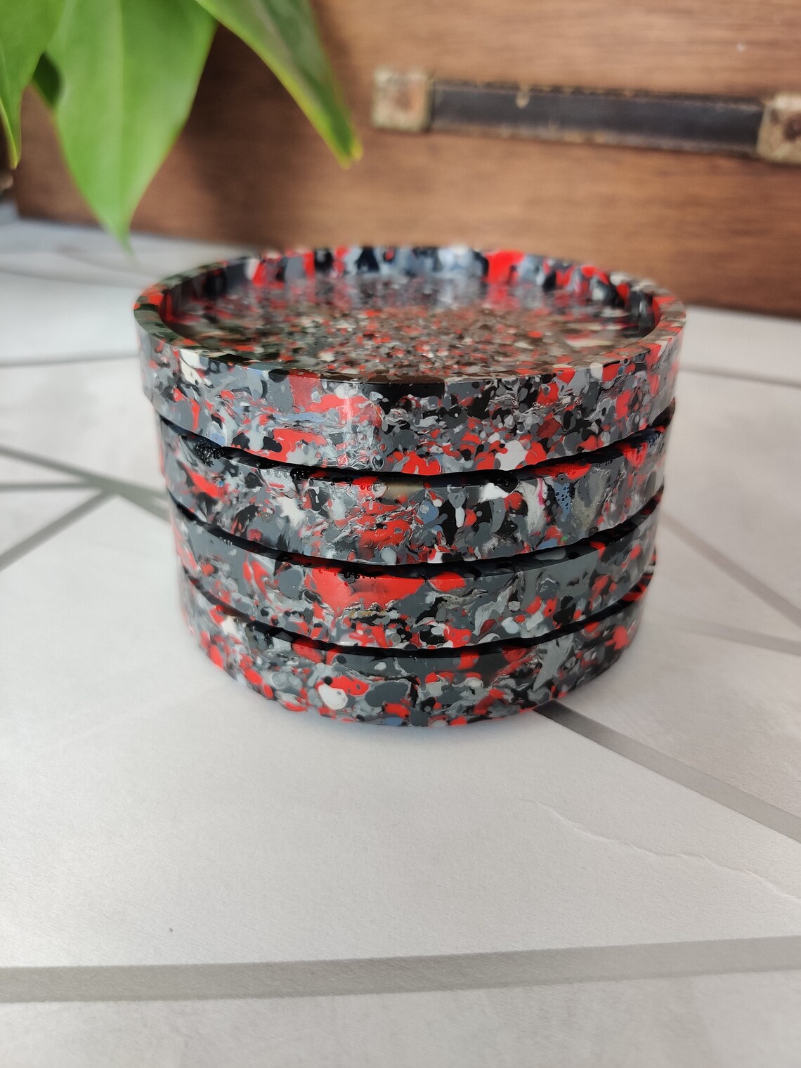 Recycled Circular Plastic Coasters Etsy