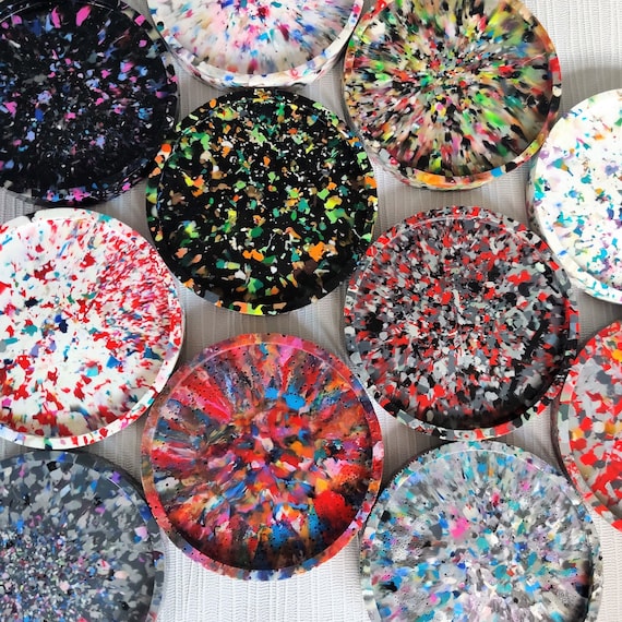 Recycled Circular Plastic Coasters / Lucky Dip Etsy UK