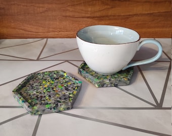 Recycled Plastic Hexagon Coasters