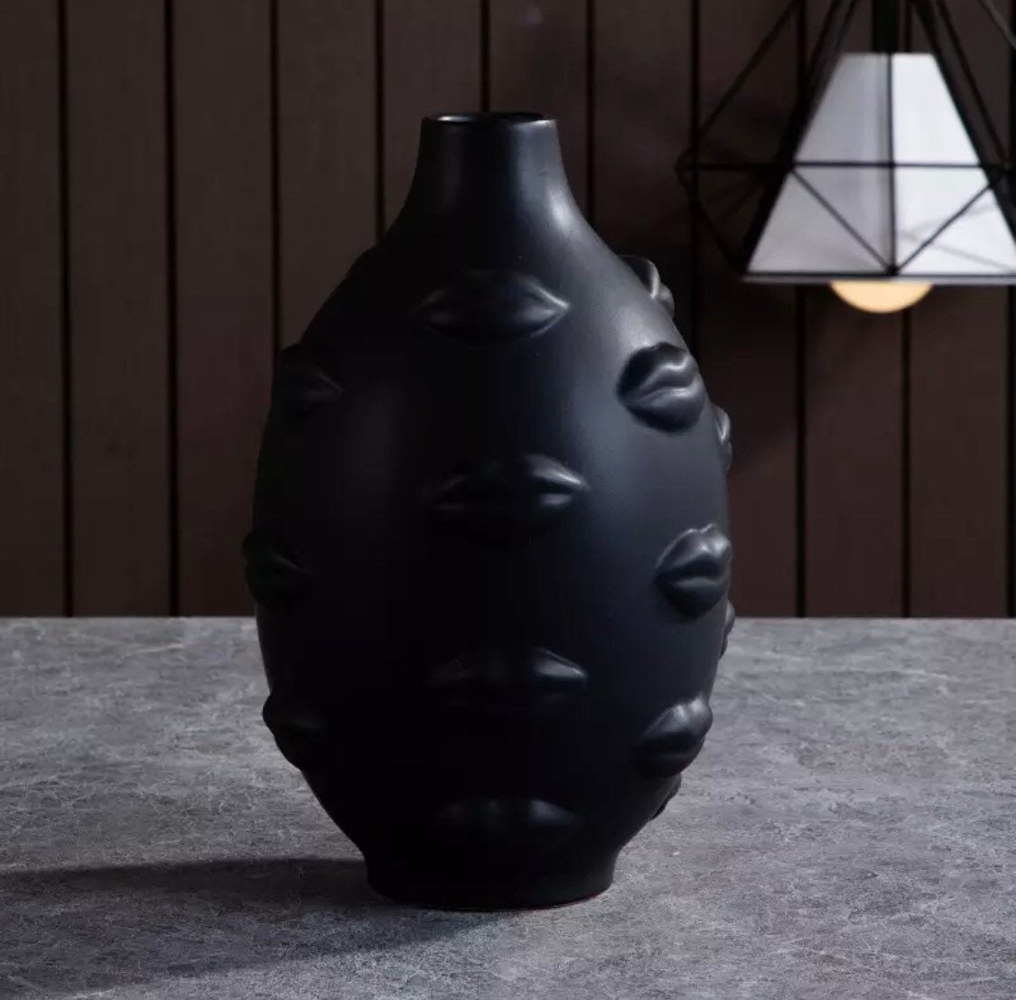 Lips Vase Ceramic Lips Vase 25 cm tall in 4 colors Black Etsy