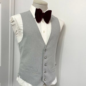 1970s Vintage Wool Suit Vest Mens Suit Waistcoat Gray Wool Waistcoat Size 40 / Medium / M / Med / Vintage Vest for Men Suit Vest for Men image 1