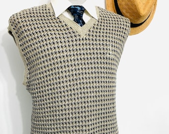 Rare Royal Vintage Ultra Sweater Wool Vest Waistcoat Mens Sweater Vest Mens Sweater Vintage Brown Men's Suit Cardigan Vest  Size 42 Large/ L
