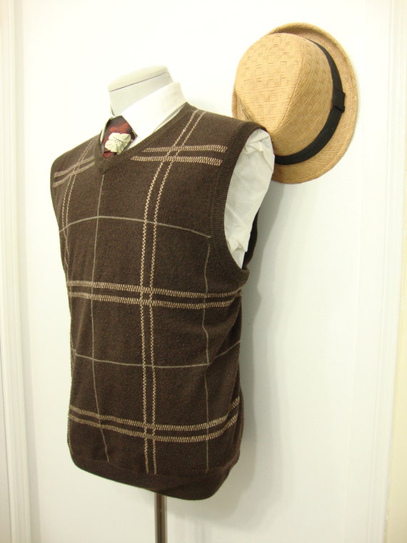 Vintage Ultra Sweater Wool Vest Waistcoat Mens Swe