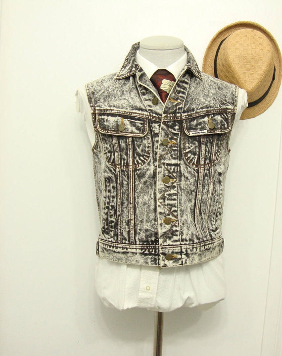 Vintage Denim Jean Waistcoat Vest Rare BANG Denim