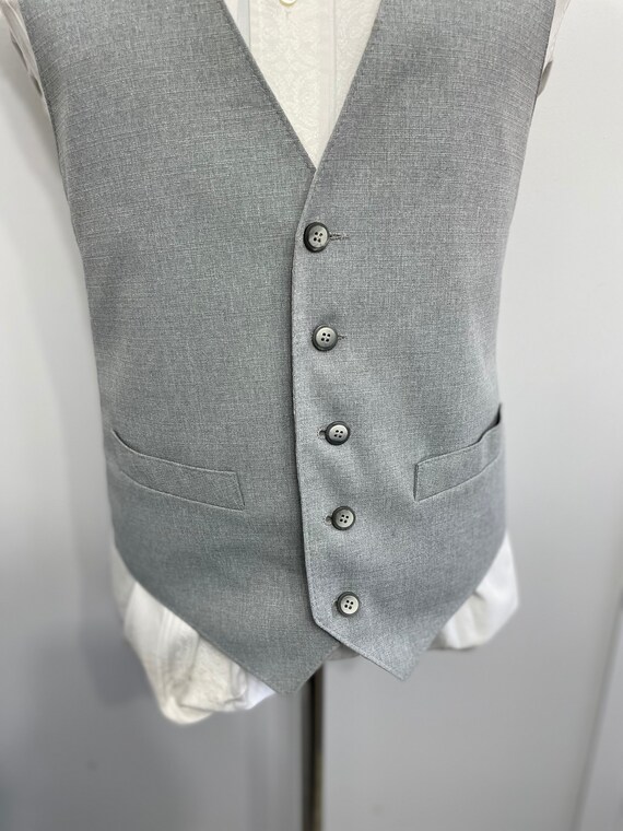 1970s Vintage Wool Suit Vest Mens Suit Waistcoat … - image 10