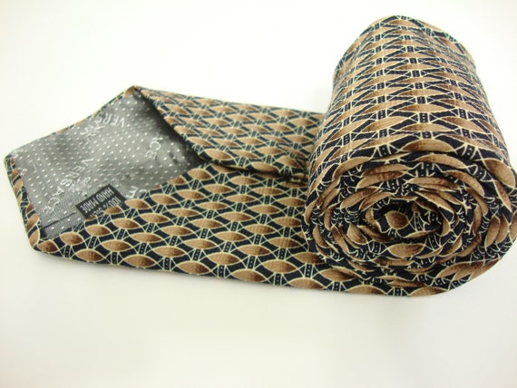 Gianni Versace "V2" Vintage Tie / Cobra Skin / Br… - image 2