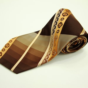 Vintage 1960&#39;s Currie Brown binden Foulard stropdas, land steden Restro binden Vtg dior tie, geweldig cadeau, exclusief!!