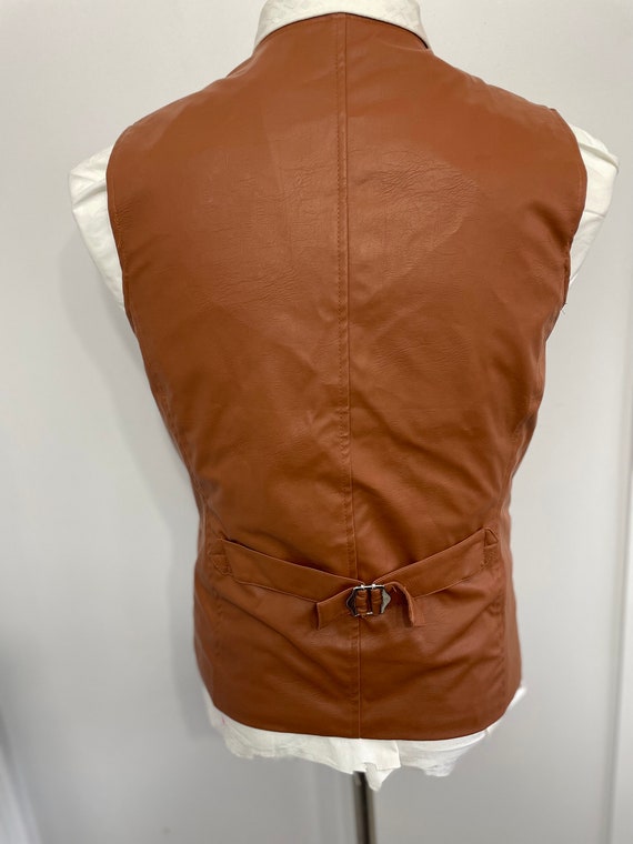 Vintage Men's Ultra Leather Suit Vest Victoria coat V… Gem