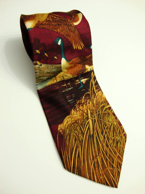 Vintage Grey Goose Silk Men's Necktie Geese Suit … - image 2