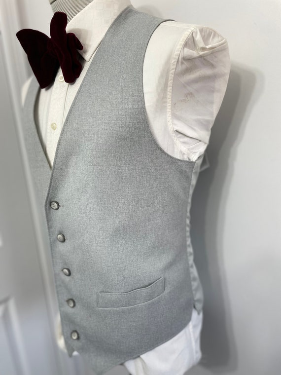 1970s Vintage Wool Suit Vest Mens Suit Waistcoat … - image 5