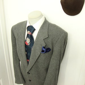 1960's ultrakameelhaar wollen colbert vintage heren houtskoolgrijs puur kameelhaar blazer VTG sportjas / maat 42S /Large / Lrg / L /