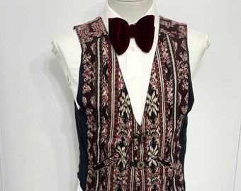 Rare Vintage Edwardian Colourful Ultra Blend Vest Waistcoat Men's  Size 36 - 38 Vintage Steampunk Victorian Vest Medieval Era Vest