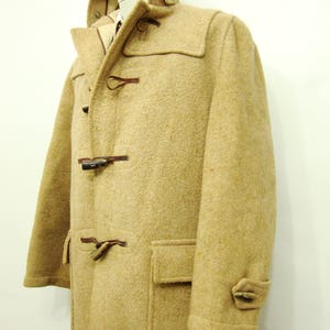 1960's Vintage Men's Tip Top Wool Peacoat Brown Trench Coat Long Pea coat Vintage Over Coat Size 40 42 / Rare Authentic Vintage image 9