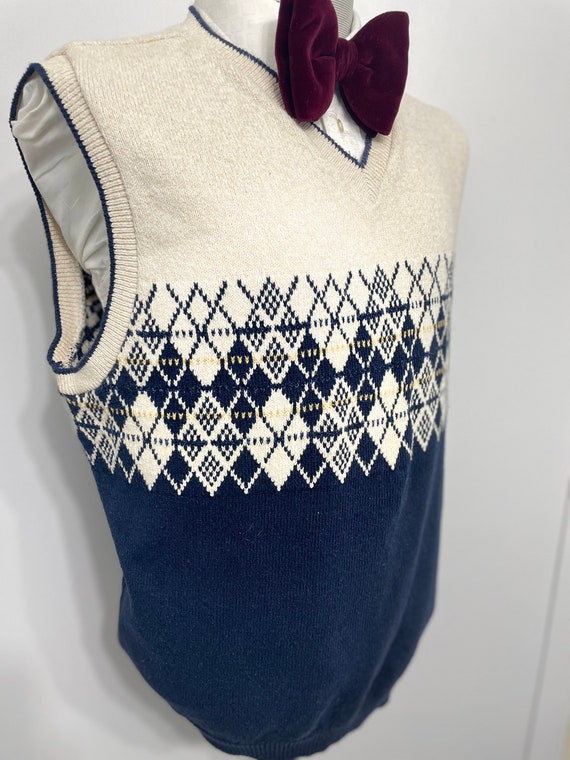 Vintage Ultra Sweater Wool Vest Waistcoat Mens Sw… - image 3