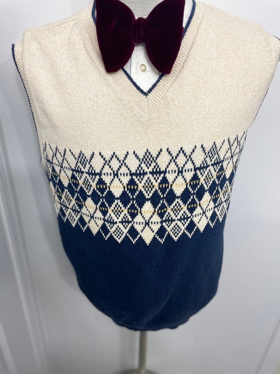 Vintage Ultra Sweater Wool Vest Waistcoat Mens Sw… - image 5