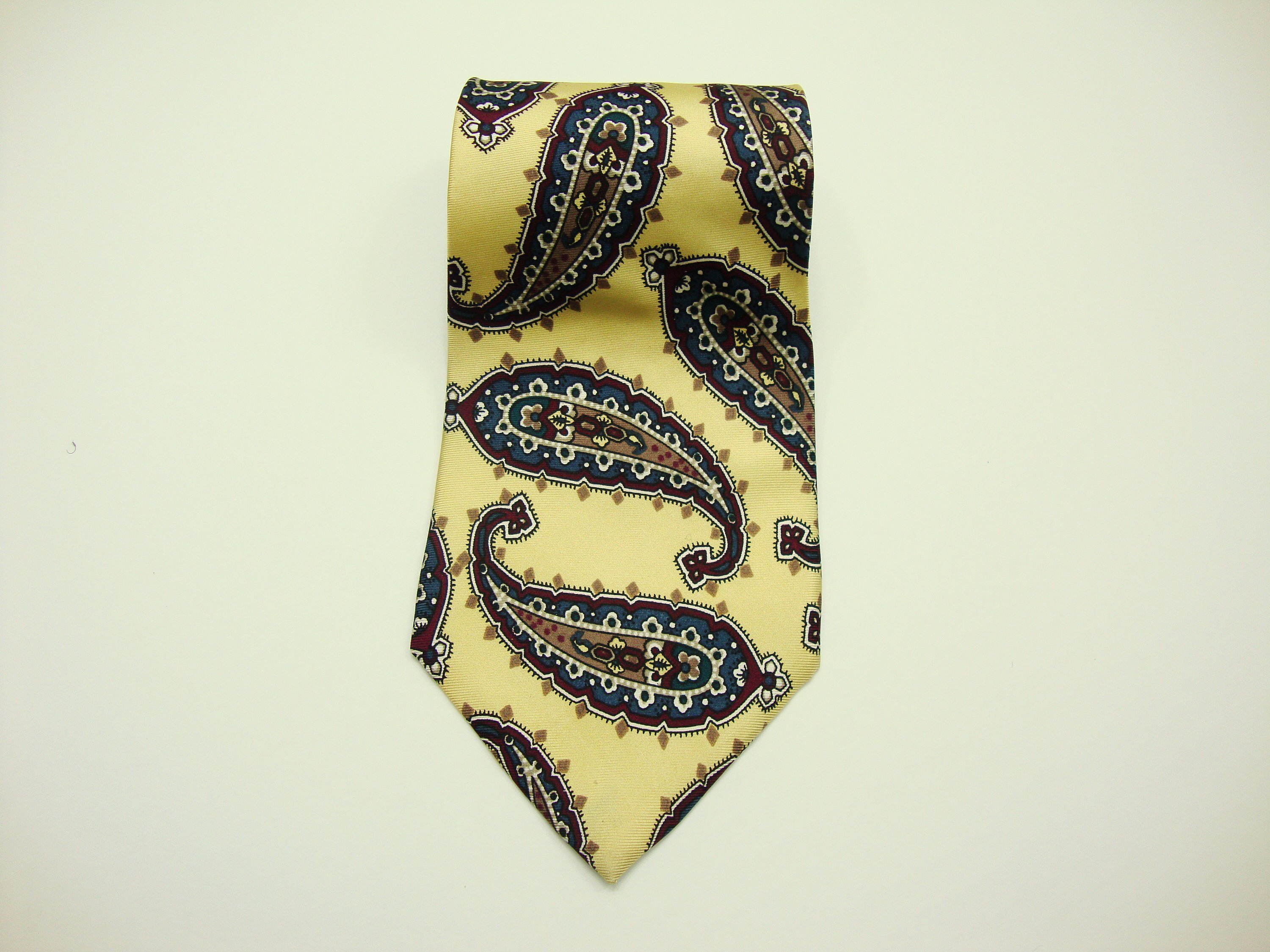 MENS NAVY & YELLOW PAISLEYTIE main image 1