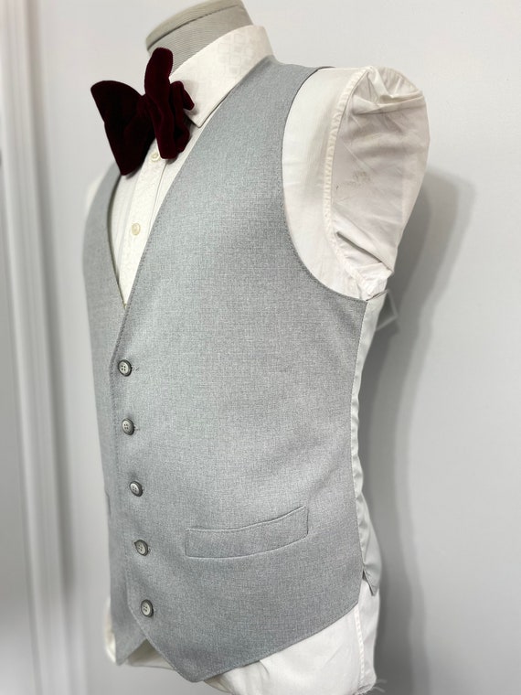 1970s Vintage Wool Suit Vest Mens Suit Waistcoat … - image 8