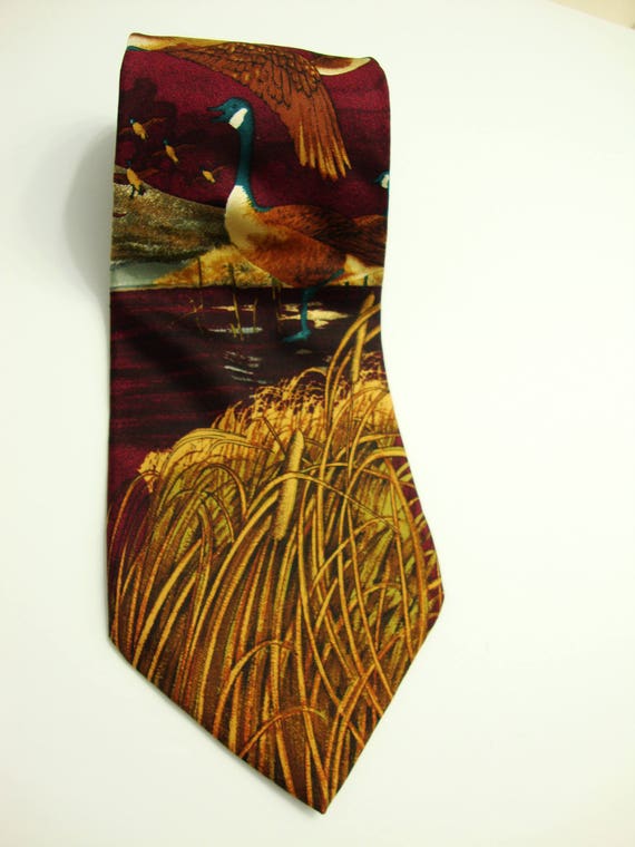 Vintage Grey Goose Silk Men's Necktie Geese Suit … - image 10