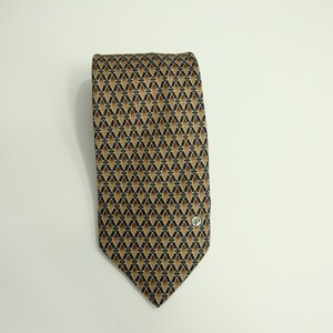 Gianni Versace &quot;V2&quot; Vintage Tie / Cobra Skin / Brown Men&#39;s Necktie / Designer Ties / Classic Necktie / Handmade / 100% Silk, Excellent !!!