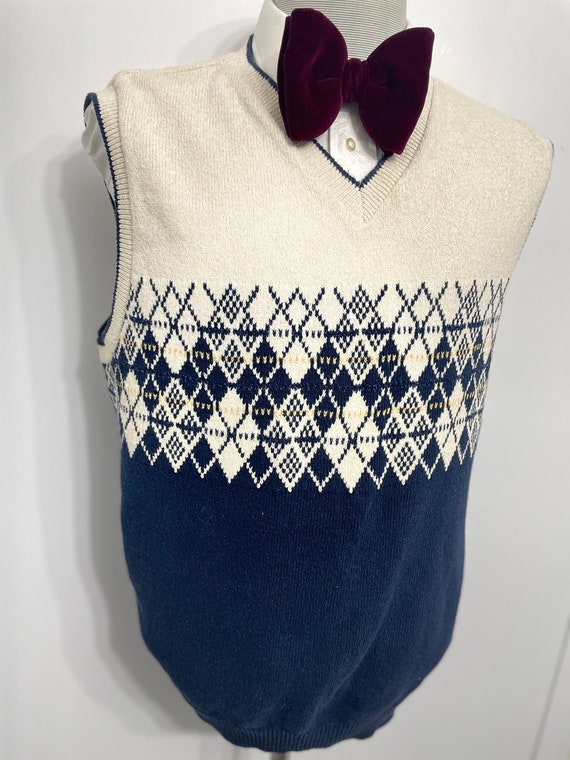 Vintage Ultra Sweater Wool Vest Waistcoat Mens Sw… - image 4