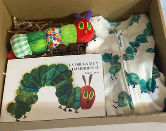 The Very Hungry Caterpillar Baby Shower Gift, Eric Carle, Unique Unisex Baby Gift, Gift for Her, New Mom, Pregnancy, Expecting Mom Present