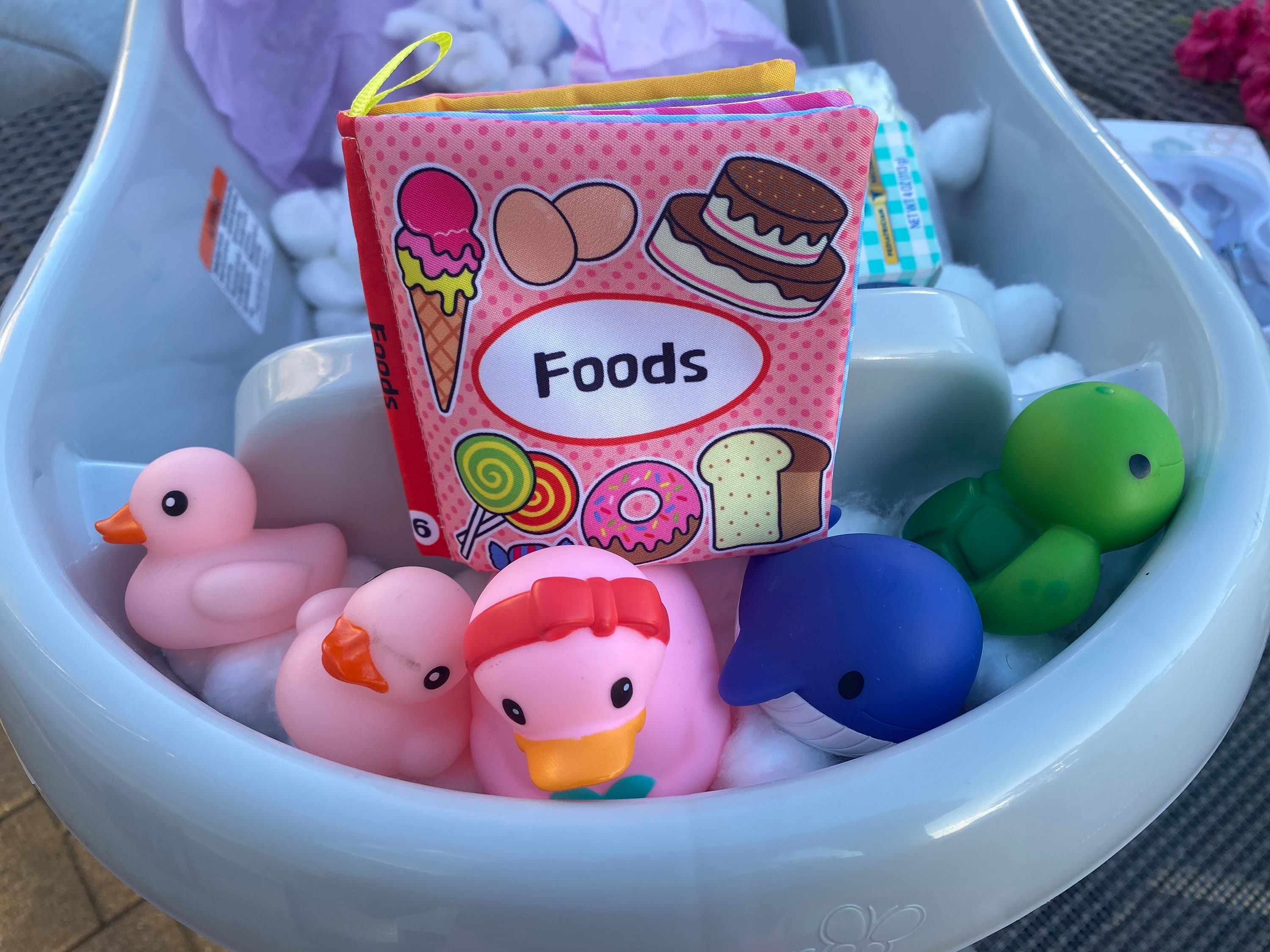Baby Girl Infant Bathtub Along With All Essentials to Make Bathtime