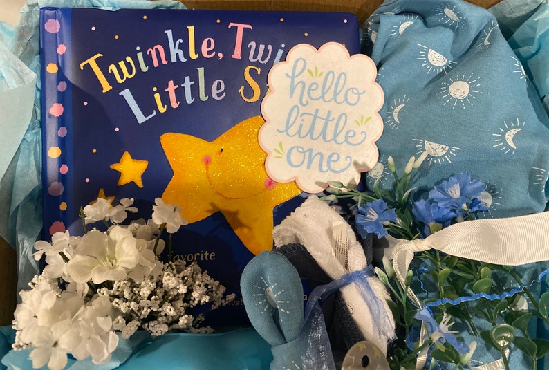Baby Book Basket Baby Shower Gift Twinkle Twinkle Little Etsy