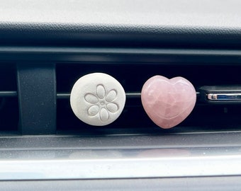 Clay Stone Diffuser Car Vent Clip | Passive essential oil diffuser makes for a great car charm and cute car accessories for women