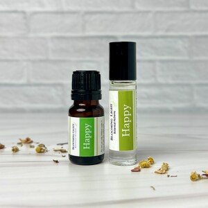 Happy essential oil blends for stress relief and relaxation