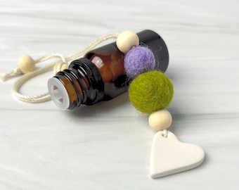 Difusor de aromaterapia para coche: colgante o con clip de ventilación / Difusor de aceites esenciales hecho a mano para lindos accesorios de coche para mujeres / Opciones personalizadas