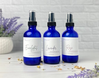 Huile essentielle d'aromathérapie en vaporisateur : brume naturelle pour la chambre, l'oreiller et le corps (4 oz)