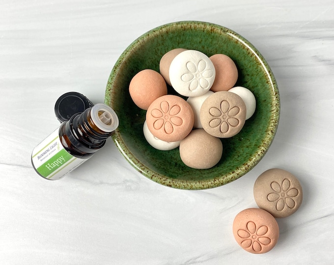 Essential Oil Diffuser Stones | Ceramic diffusers make cute desk accessories in your office decor for stress relief | Oil sold separately