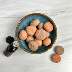 Clay essential Oil Diffuser: Terra-cotta & Brown/ Aromatherapy clay diffuser great relaxation desk accessories in office decor or room decor