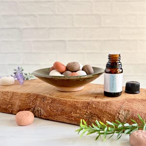 Ceramic Oil Dispenser | Clay essential oil diffuser stones, natural stress relief cubicle decor | Oil sold separately