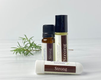 Strong essential oil blends for stress relief, inner strength, and a clear head