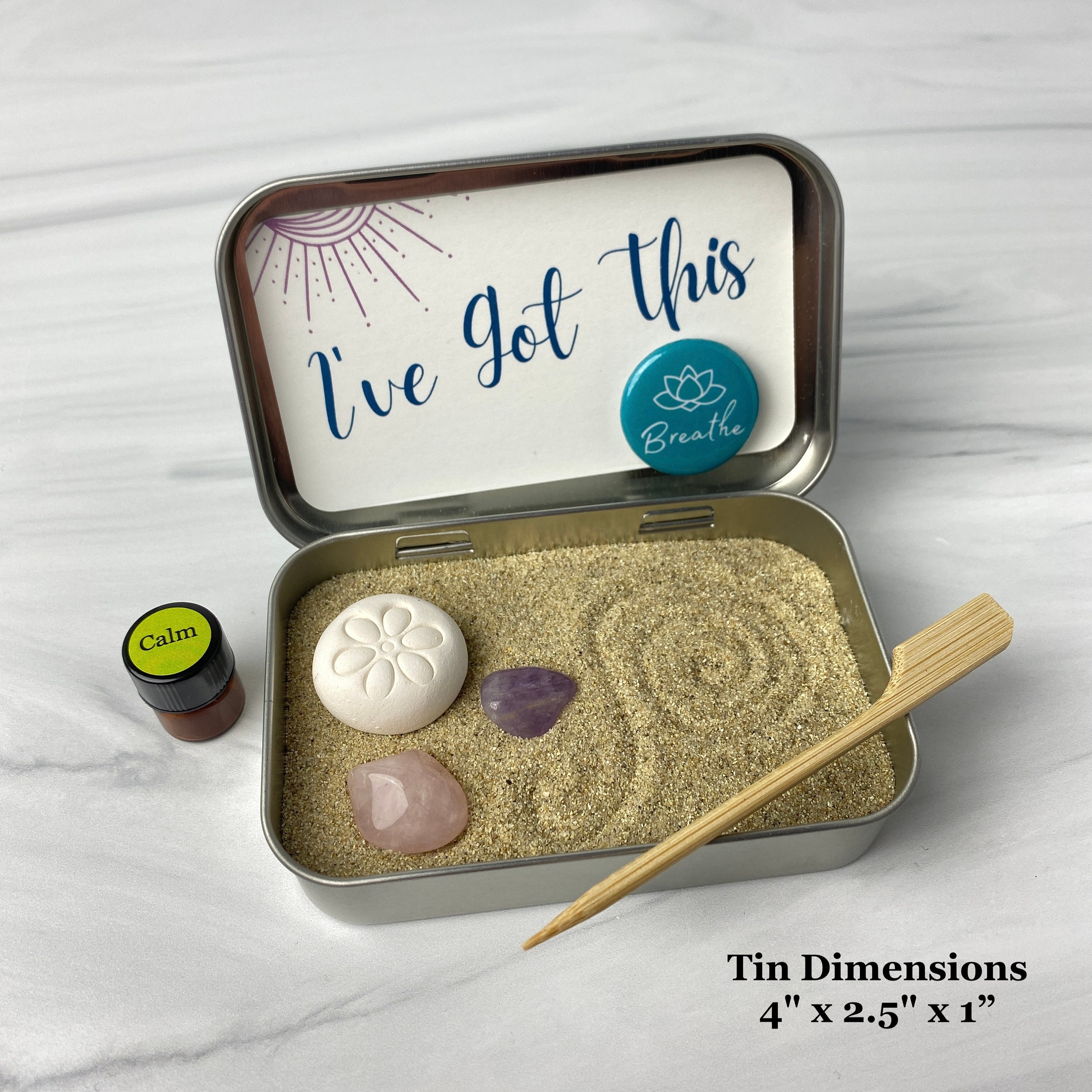 A Moment of Zen Miniature Aromatherapy Zen Garden Kit the Perfect Desk  Accessories to Help With Stress Relief 