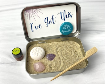 A Moment of Zen miniature aromatherapy zen garden kit: desk accessories to help with stress relief