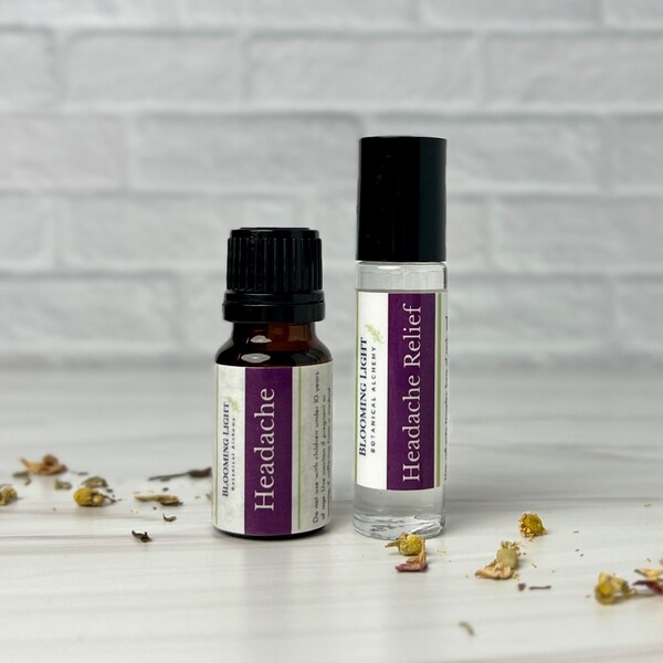 Headache essential oil blend | Aromatherapy roller, diffuser oil, or aroma sniffer