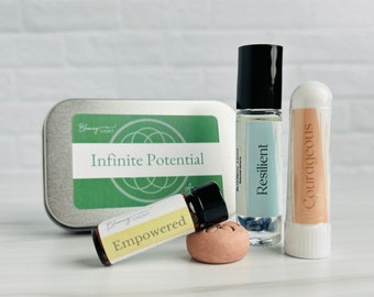 Infinite Potential aromatherapy kit | A self care kit to help empower your through your day | Make a great small gift for her